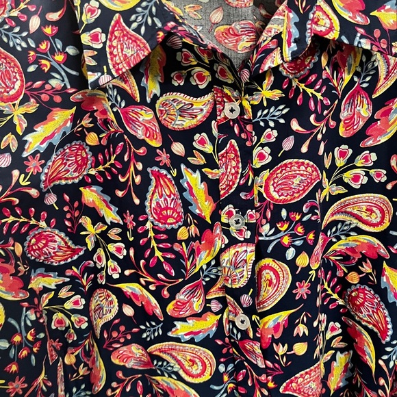 Talbot's Paisley Print Button Down Shirt 2X - Picture 10 of 13